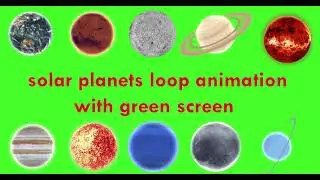 solar planet loop animation with green screen, no copyright content (black mart)