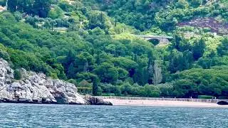 View from the sea of ​​the Queen's beach and the King's beach, Montenegro