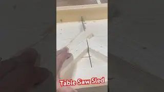 I made a 45 table saw sled from some scrap wood! #tablesawsled #tablesaw #woodworking