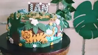 Decoración de cumple de la selva