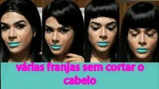 Como conseguir qualquer franja sem cortar o cabelo.#fazendoaPotira