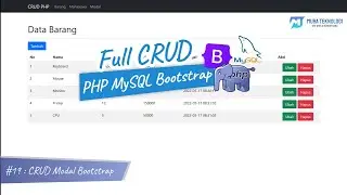 Full CRUD PHP MySQL Bootstrap | 19. CRUD Modal Bootstrap Terbaru
