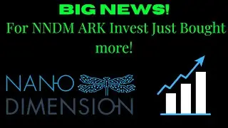 NANO DIMENSION NNDM STOCK CHART ANALYSIS | BIG NEWS ARK INVEST JUST BOUGHT MORE !
