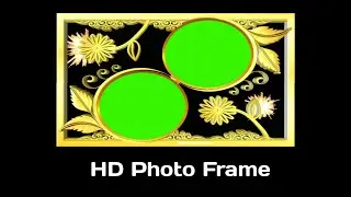 Golden Photo Frame Green Screen | Green Screen Effects