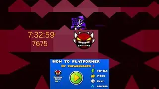 The ENTIRETY of "HOW TO PLATFORMER" no edits 7675 attempts 7 hours-Extreme demon