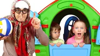 Lisa Pretend Play Funny Chase Story with Neighbor