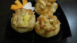 Мясные мешочки с грибами