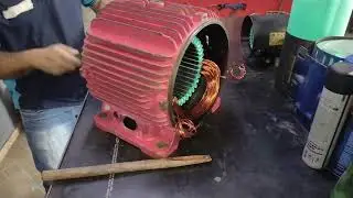 Como rebobinar um motor  de 20 cv dois polos ( part = 01 )