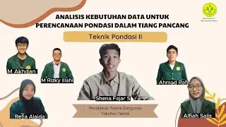 Video Pembelajaran TekPon II | Analisa Kebutuhan Data untuk Perencanaan Pondasi Dalam Tiang Pancang