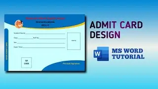 How to Admit card design in ms word