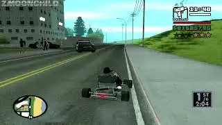 Go-Go Karting with a 3 Star Wanted Level - GTA San Andreas