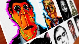 Drawing  Friday Night Funkin | Obunga & TRUMbunga glitch | Back room | ROBLOX NICO'S NEXTBOTS