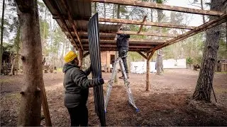 Outdoor Werkstatt - Überdachung - der Regen kann kommen