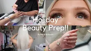 BEFORE HOLIDAY BEAUTY PREP & PACK WITH ME FOR GREECE!! - Nails, Hair & Lashes!!