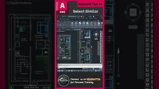 AutoCAd Tips 24- Select similar Command in AutoCAD.. Select similar object in 1 click. #autocad