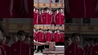Break THREE brick with one punch IN FACES OF STUDENTS 