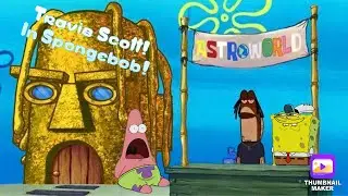 Travis Scott visits Spongebob