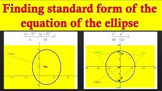How to Find the Standard Form of the Equation of the Ellipse - Part 2