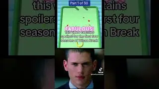 Part 1 of 30 TOP THINGS YOU DIDNT KNOW ABOUT PRISON BREAK