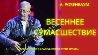 Весеннее Сумасшествие. А. Розенбаум РАЗБОР классический строй гитары.