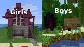 Boys vs. Girls in minecraft