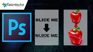 Slice a text or any part of an image using photoshop
