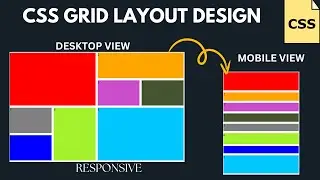 Layout Design using CSS grid with mobile view | CSS grid in 15 minutes