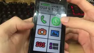 Usando o Big Launcher (Celular para Idosos) no Moto G5S - WhatsApp, Ligação, Menu