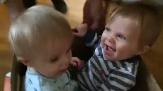 Adorable Twin Babies Laughing on Joy Ride #bestdad