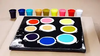Blow the Colors in the Arc | Rainbow Acrylic Pouring