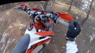 2016 KTM 500 EXC - 2nd Take on Slippery Forest Hill