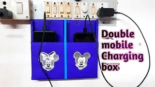 DIY: Double Mobile charging holder with waste cardboard| DIY Mobile wall charging holder