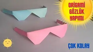 Kağıttan Gözlük Nasıl Yapılır? Origami Gözlük / Origami Okulu