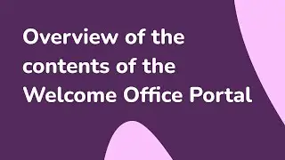 Overview of the contents of the Welcome Office Portal*