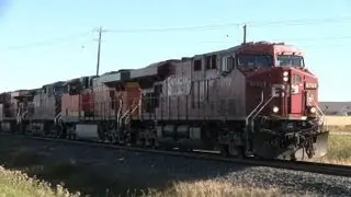 CP Train Spotting HD: EXTREME RARE! | CP 8762 BNSF 6210 CEFX 1032 CP 8739 DPU BNSF 5728 2/2 9/20/13