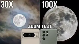 Google Pixel 8 Pro Vs Samsung Galaxy S23 Ultra Live Hands-On Super Moon Zoom Test