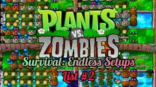 Top 10 Survival: Endless Setup LIST #2 - Plants vs Zombies