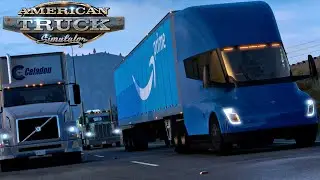 American Truck Simulator | So Quiet Troopers don't see it! | Tesla Semi Mod