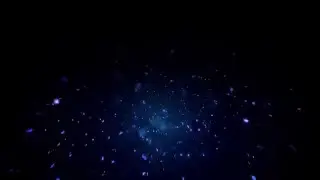 Blue glowing particles hitting the screen background video