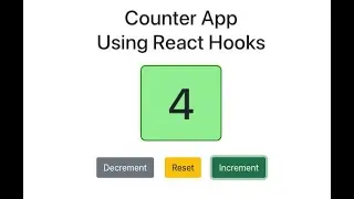 Counter App Using React hooks and bootstrap