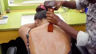 Hot Oil Tok Sen Back Massage ASMR | Indian Massage