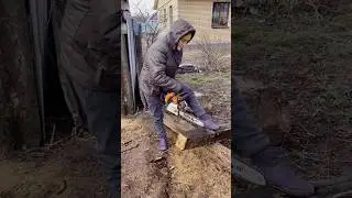 Запасаемся дровами на зиму🪵  