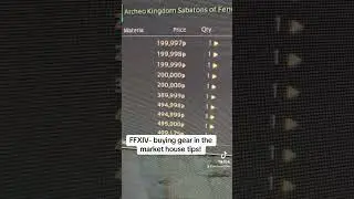 FFXIV- how to buy gear in the market house!