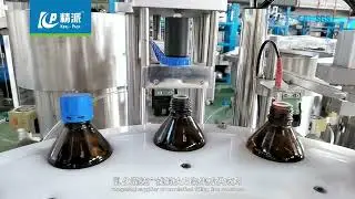 Explosion proof 8-head straight line filling, plugging, capping and labeling production line