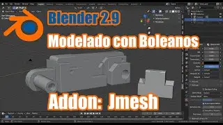 Modelado con Boleanos-Add on Jmesh (Blender 2.9)