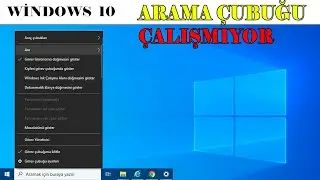 Windows 10 Arama Çubuğu Çalışmıyor | ÇÖZÜLDÜ ⭐️⭐️⭐️⭐️⭐️