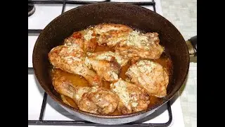 ВКУСНАЯ КУРОЧКА с чесноком и горчицей на сковороде. Не рецепт а чудо!