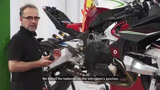 Bimota Tesi H2. How to assembly the rear shock.