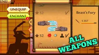 Shadow Fight 2 Level 1 to 52 All 100 Plus Weapons List