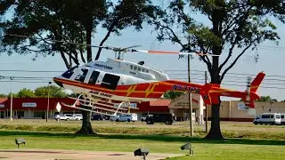Pafford Air One’s brand new spare helicopter landing at Bolivar Medical Center